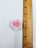 Gumpaste Rose with Leaves 8pc. 1" Small Pink  (146)