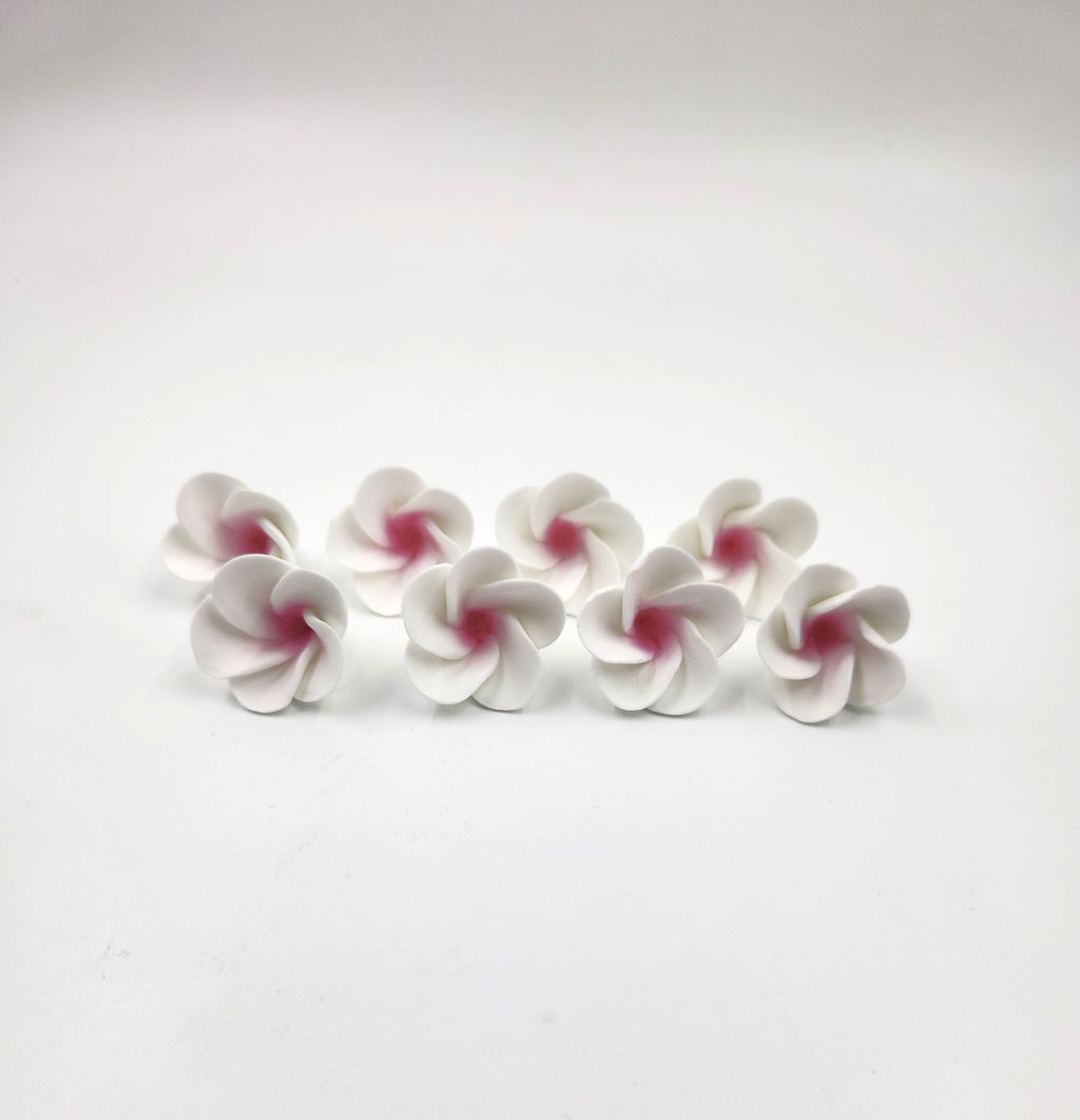 Frangipani 1 1/4" 8pc. White/Pink (607)