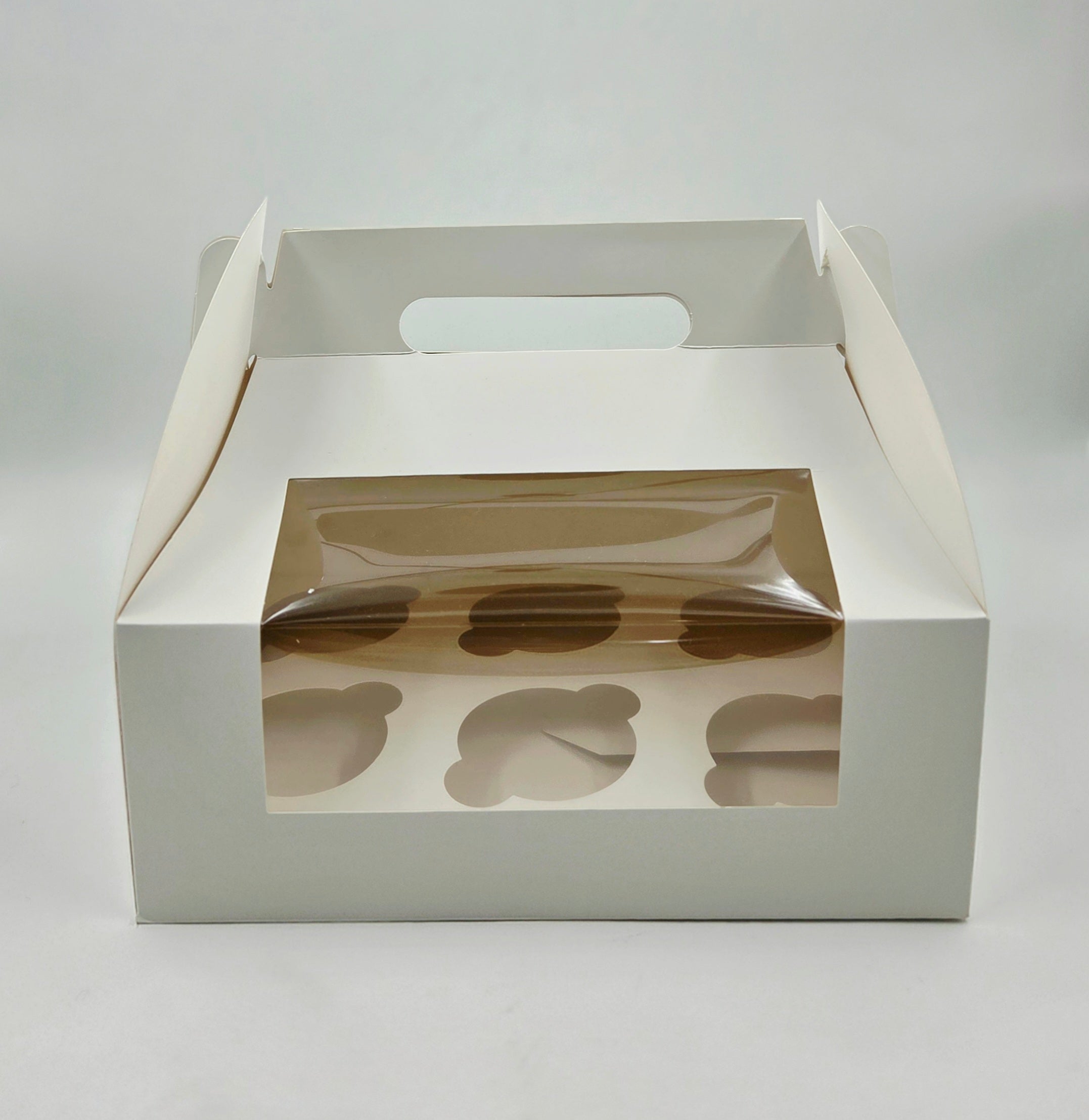 Cupcake Box Holds 6 w/ Handle 1pc.