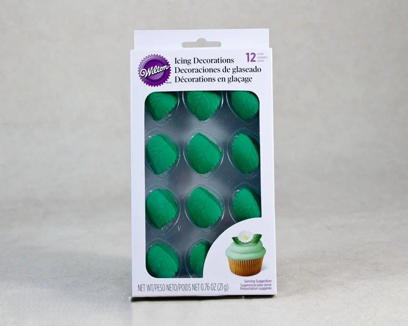 Wilton Icing Decorations Leaves 12pc. Green